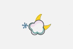 11～13岁小朋友绘画图解 超简单儿童画云彩的画法