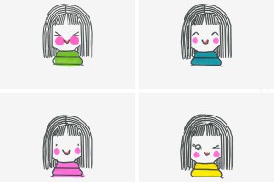 一二三年级小朋友学画图解教程 实用入门简笔画女孩怎么画