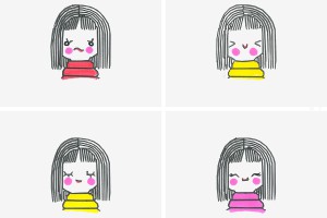 三岁中难度儿童画步骤 好看彩色简笔画女孩的画法