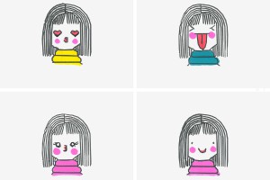 三年级的图画过程 创意入门简笔画女孩的画法