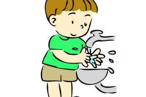 小朋友洗手简笔画