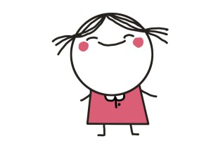 漂亮女孩简笔画