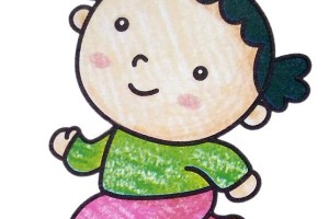 跑步小女孩简笔画