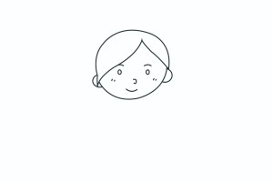 小女孩幼儿简笔画画法步骤