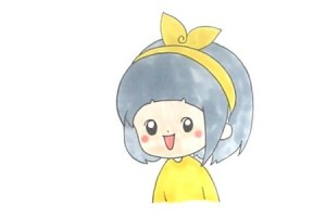 小女孩的简笔画教程