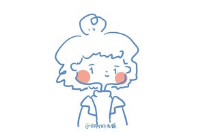 冬日时尚小女孩简笔画