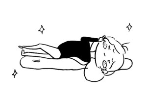 小女孩练习跳舞简笔画