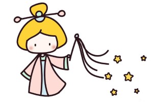 超可爱的中国娃娃简笔画