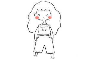 可爱简单的小女孩简笔画过程画法