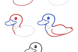 幼儿数鸭子简笔画