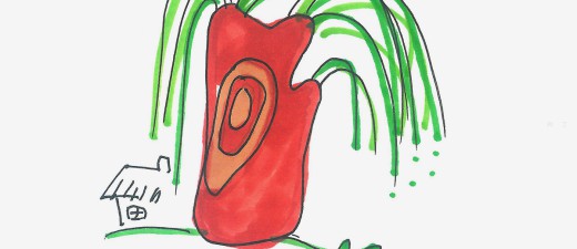 6一8岁儿童画画风景教程大全 一步一步简笔画柳树的画法