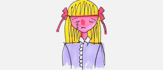 流泪的小女孩简笔画