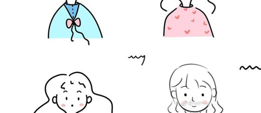 可爱小美女简笔画小头像