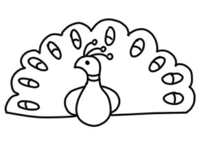 孔雀简笔画