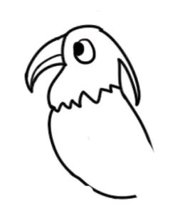 啄木鸟简笔画