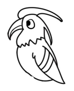 啄木鸟简笔画