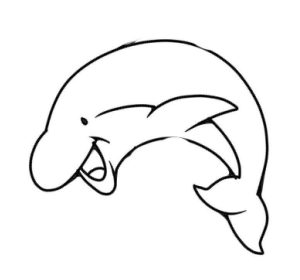 海豚简笔画