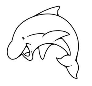 海豚简笔画