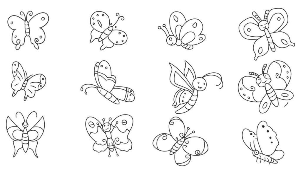 蝴蝶简笔画
