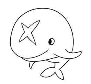 鲸鱼简笔画