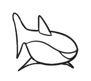 鲨鱼简笔画