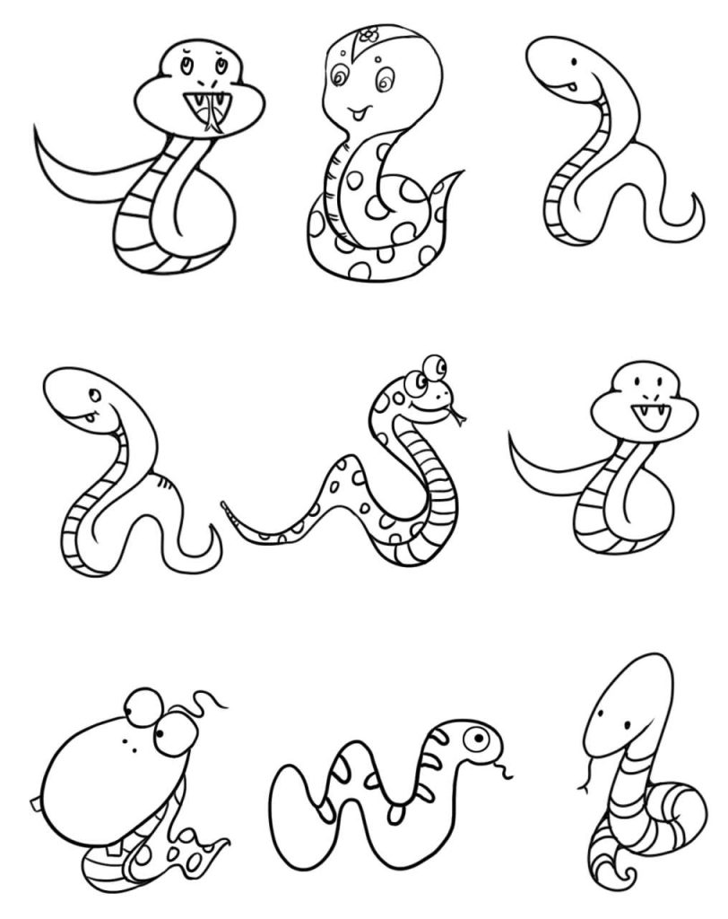 蛇简笔画
