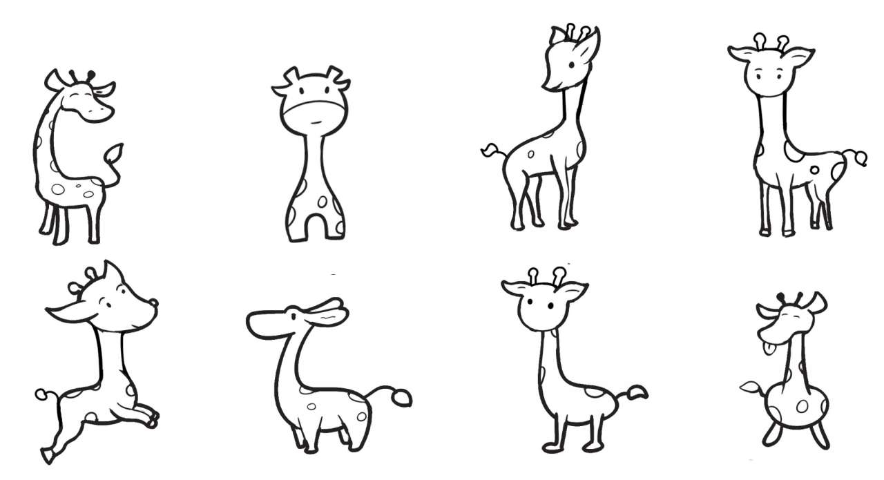 长颈鹿简笔画