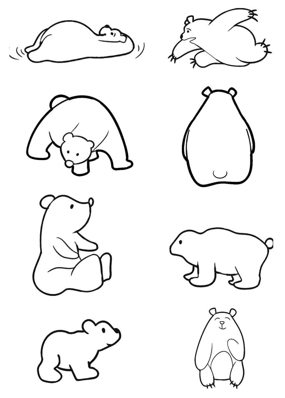 北极熊简笔画
