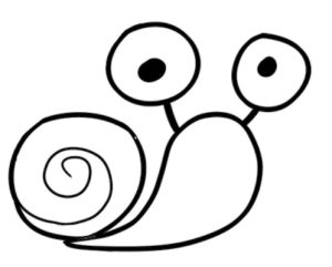 蜗牛简笔画