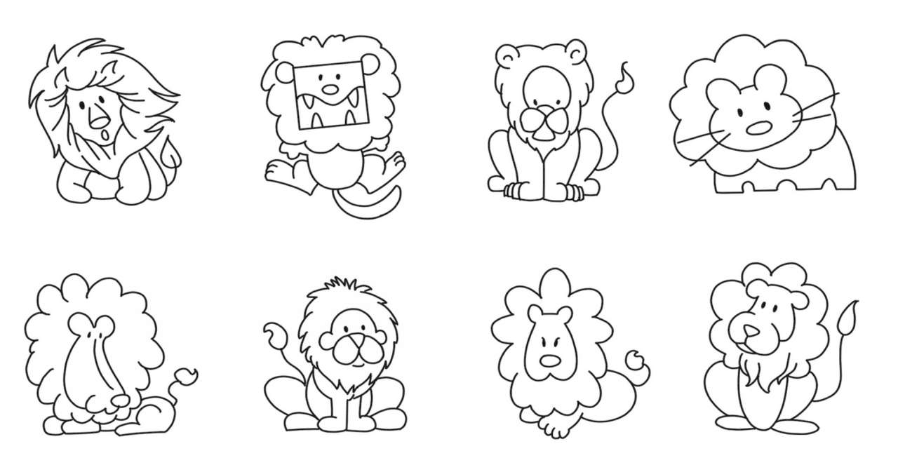 狮子简笔画