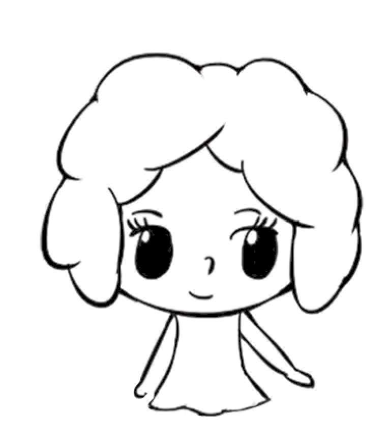 女孩简笔画