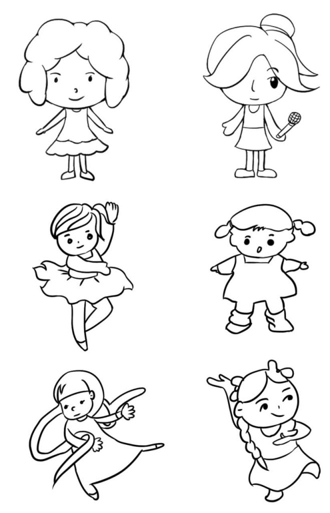 女孩简笔画