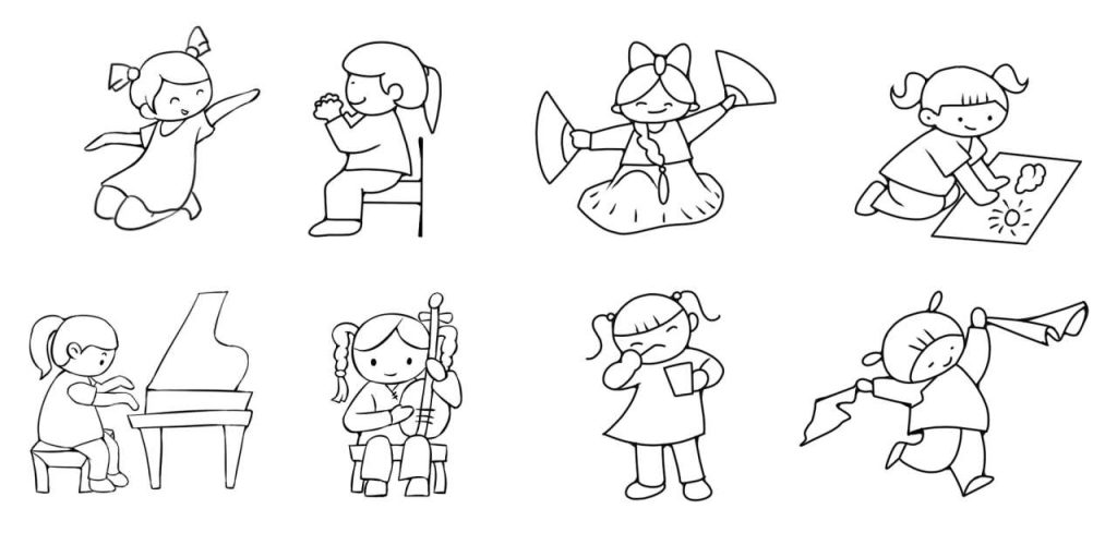 女孩简笔画