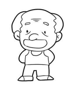 老人简笔画