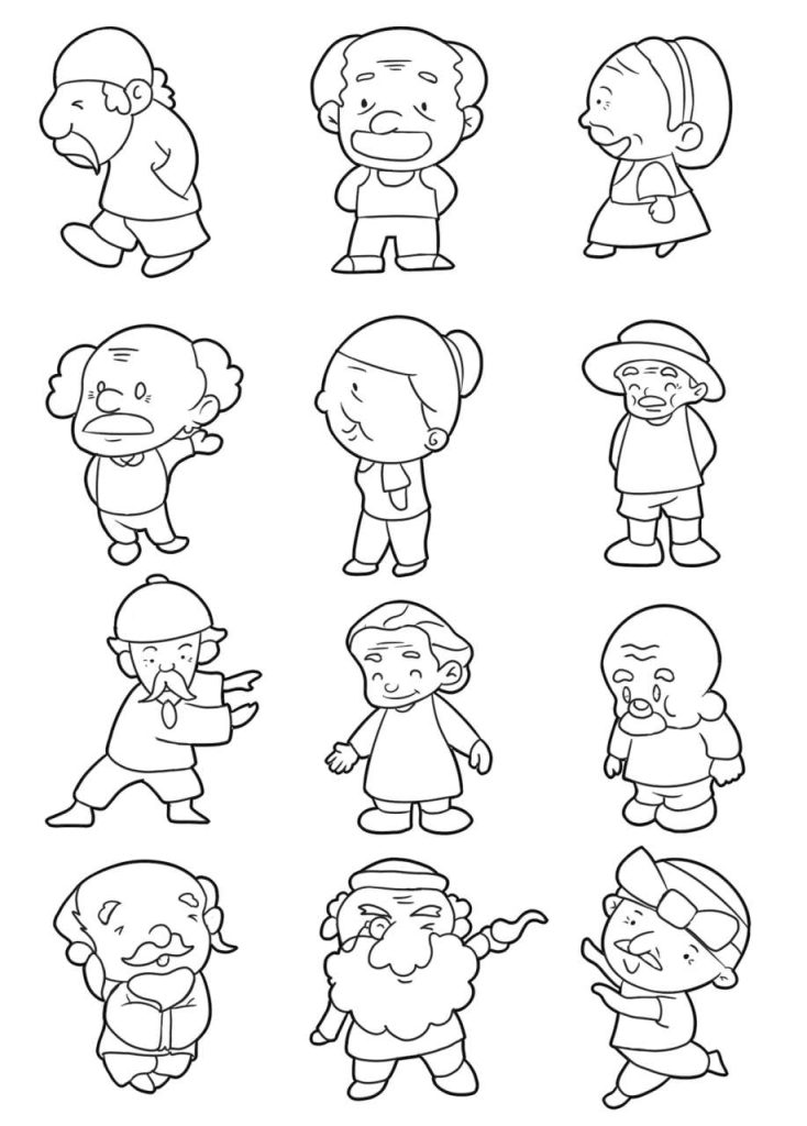 老人简笔画