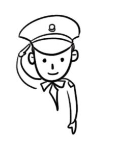 警察简笔画