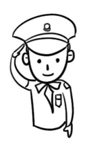 警察简笔画