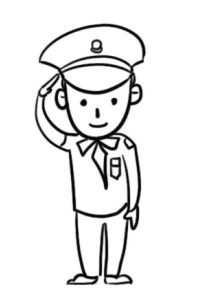 警察简笔画