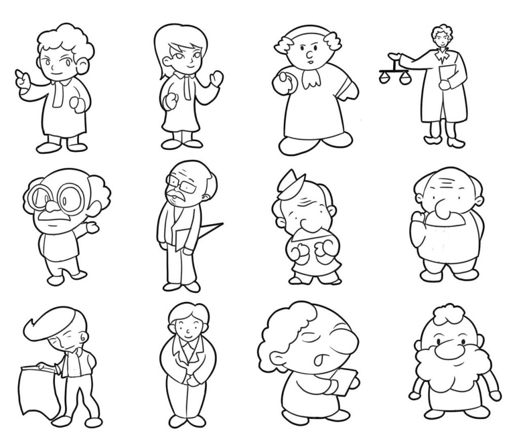 人物小图合集简笔画 