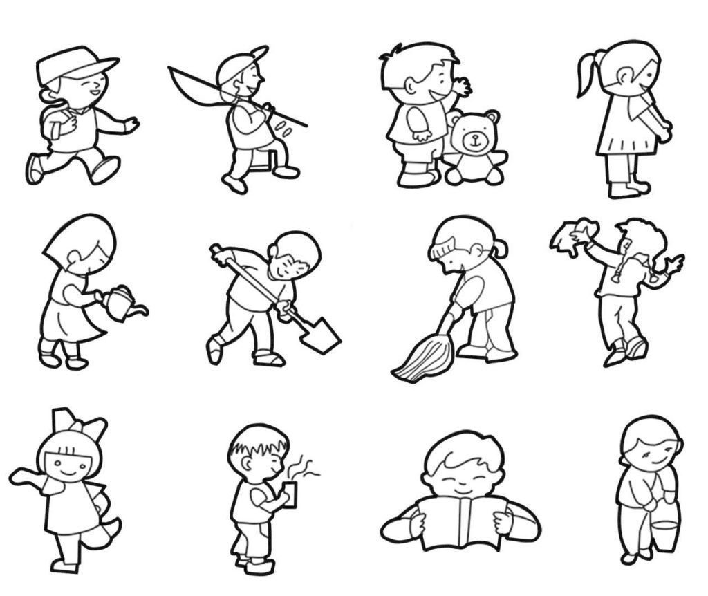 人物小图合集简笔画 