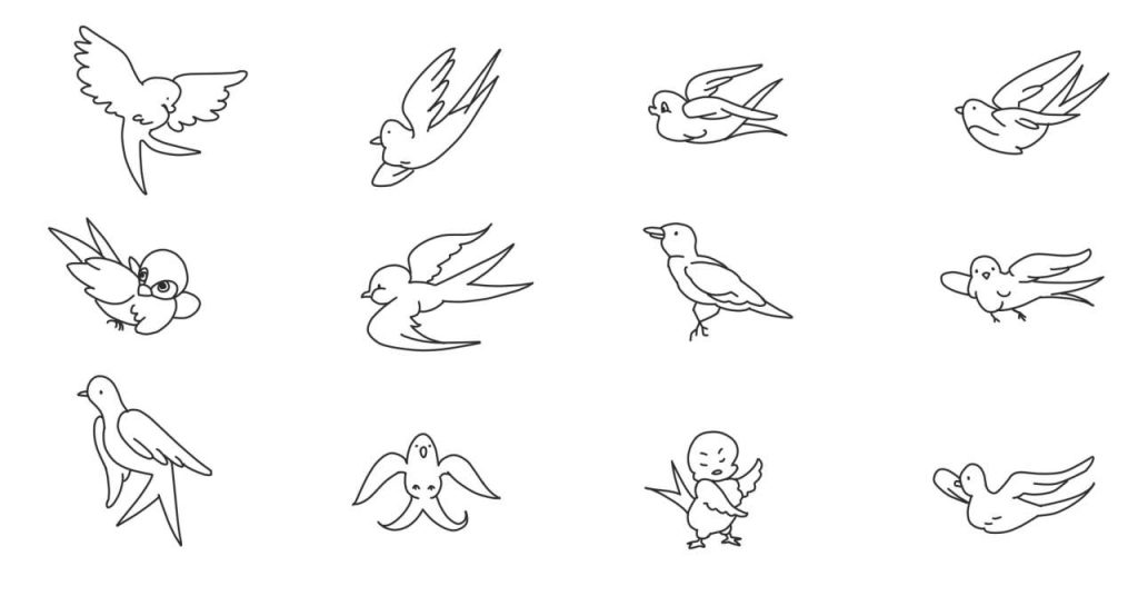 燕子简笔画