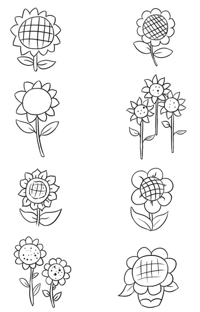 向日葵简笔画
