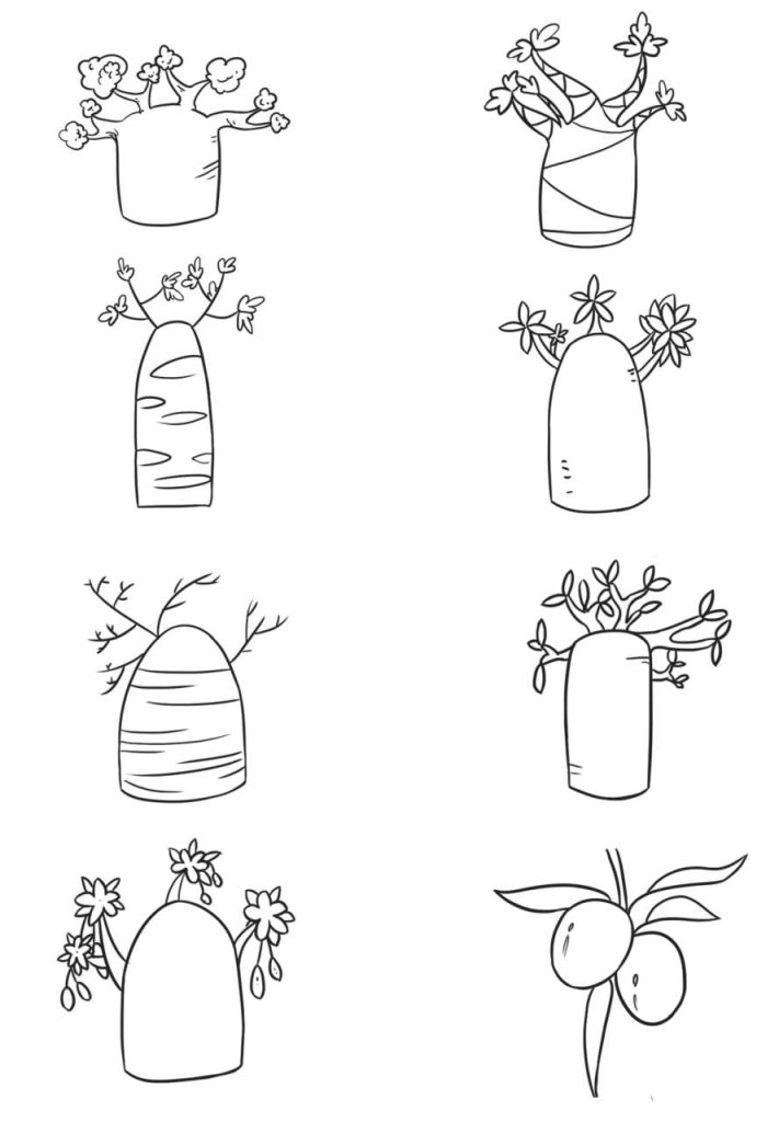 面包树简笔画