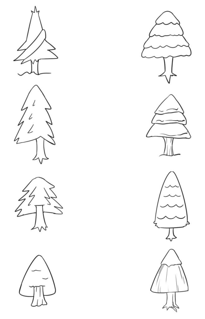 松树简笔画