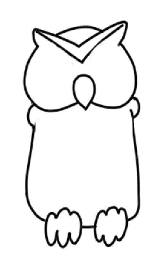 猫头鹰简笔画