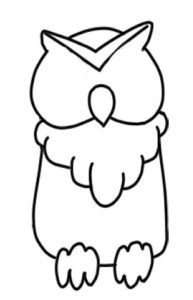 猫头鹰简笔画