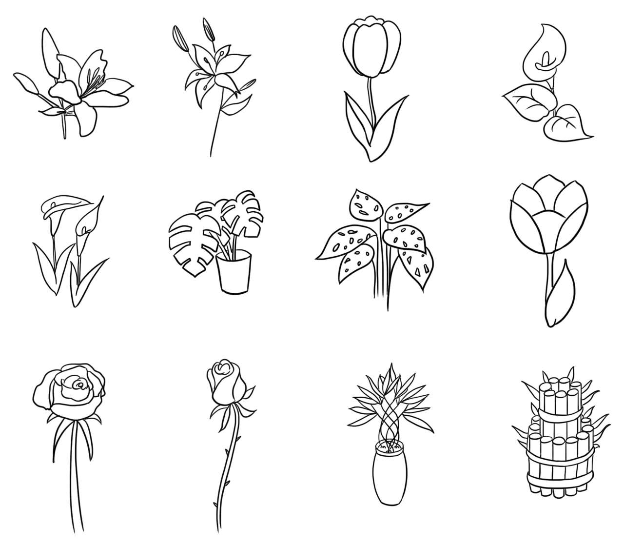 植物小图合集简笔画