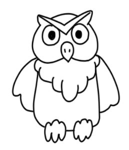 猫头鹰简笔画