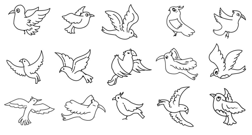 鸽子简笔画