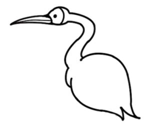 仙鹤简笔画
